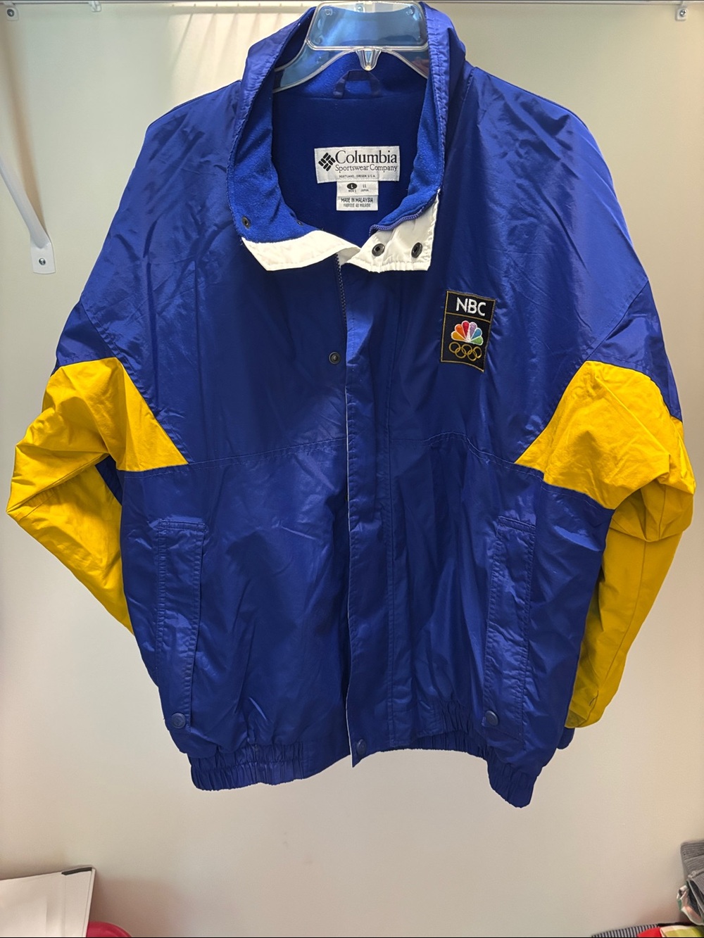 vintage Columbia Sportswear NBC Olympic Games media-issued windbreaker jacket